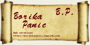 Borika Panić vizit kartica